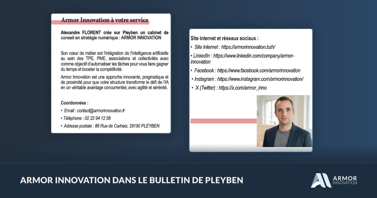 Armor Innovation dans le bulletin de Pleyben