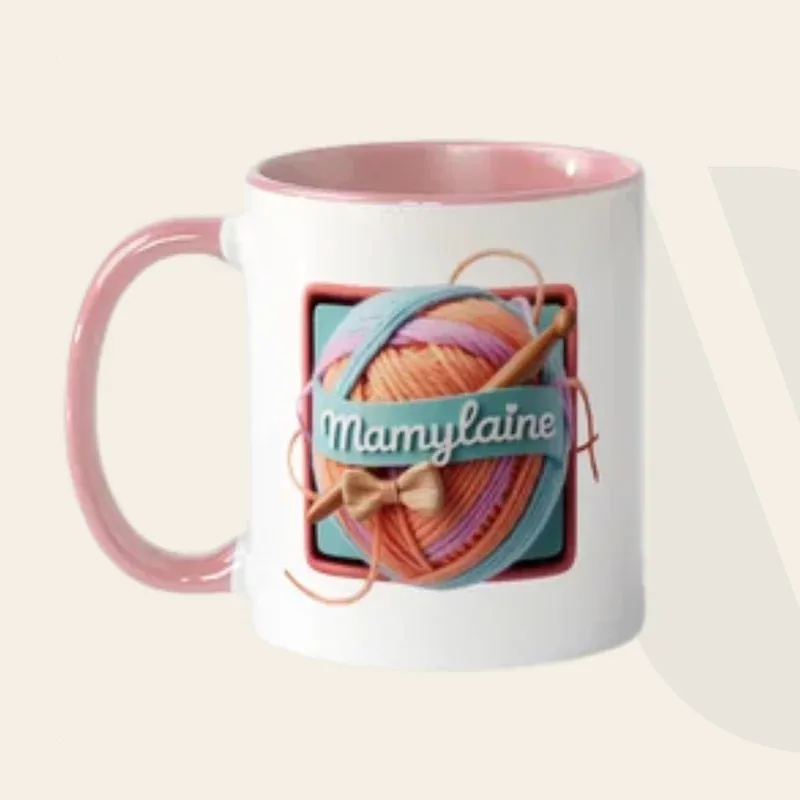 Mug personnalisé Mamylaine, objet publicitaire créé par Armor Innovation en Finistère