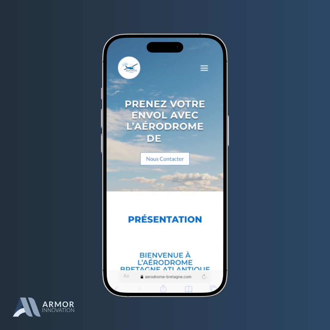 Site internet responsive mobile Aérodrome Guiscriff
